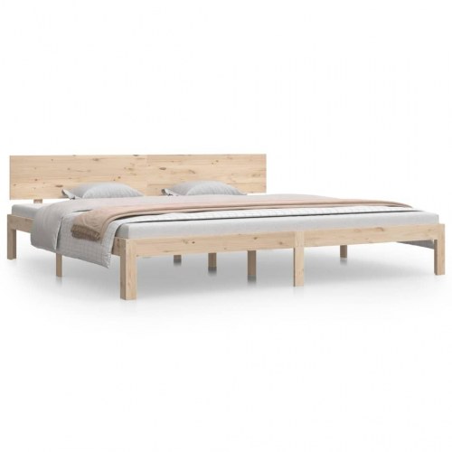 Sengeramme 200 x 200 cm i massivt fyrretræ