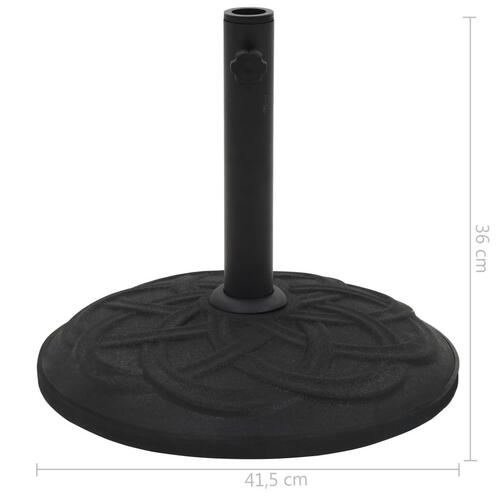 Parasolfod beton 15 kg rund sort