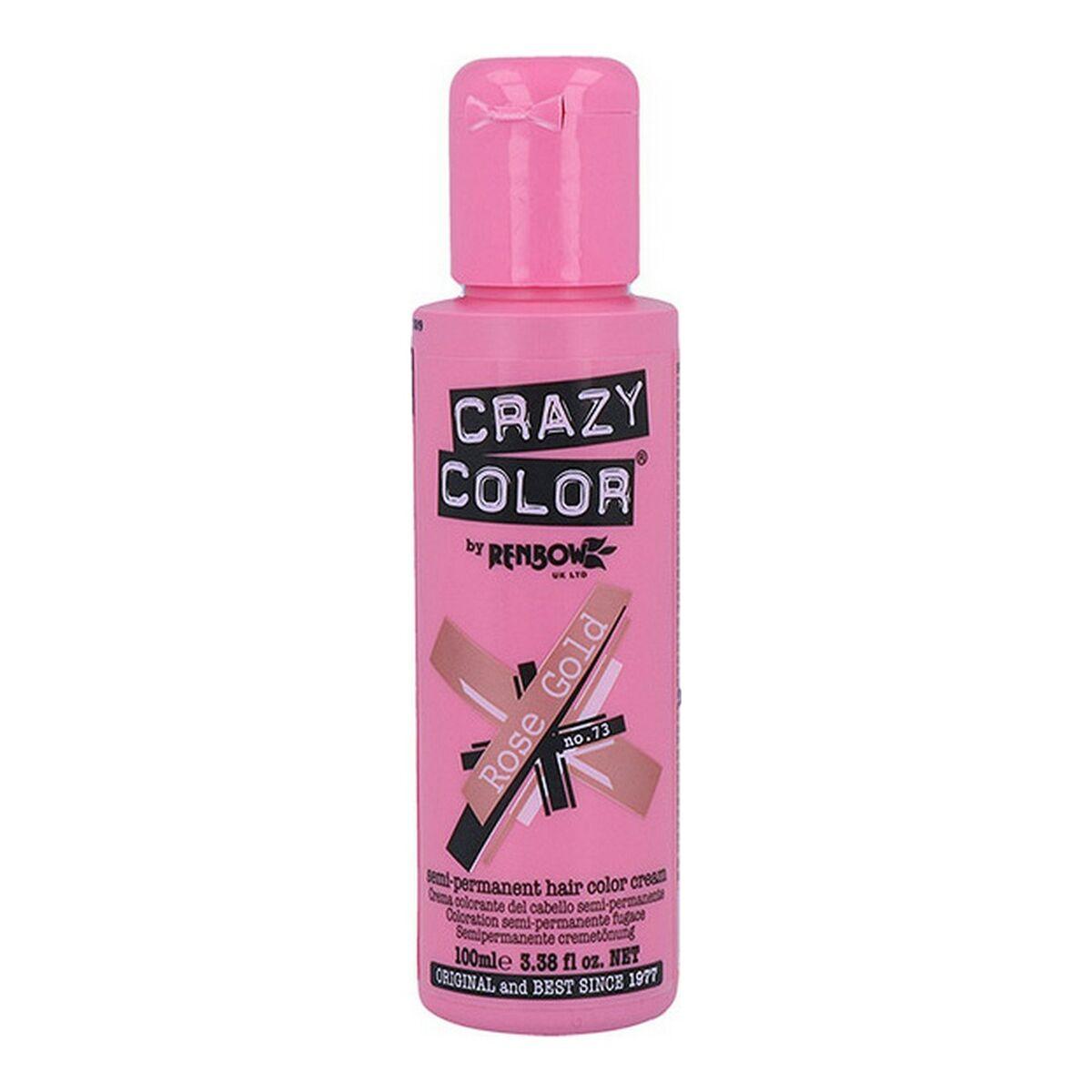 Crazy Color semi-permanent hårfarve Nº 73 Pink/Rose Gold 100 ml