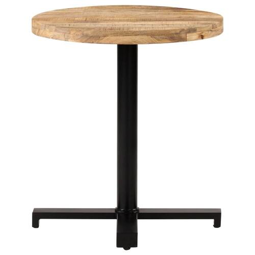Bistrobord Ø70x75 cm rund ru mangotræ