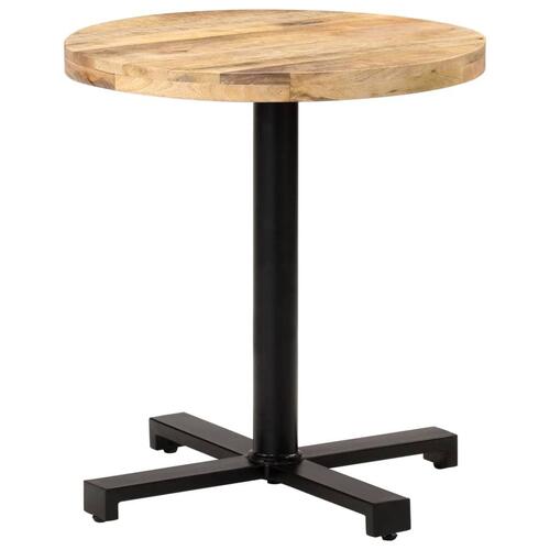 Bistrobord Ø70x75 cm rund ru mangotræ