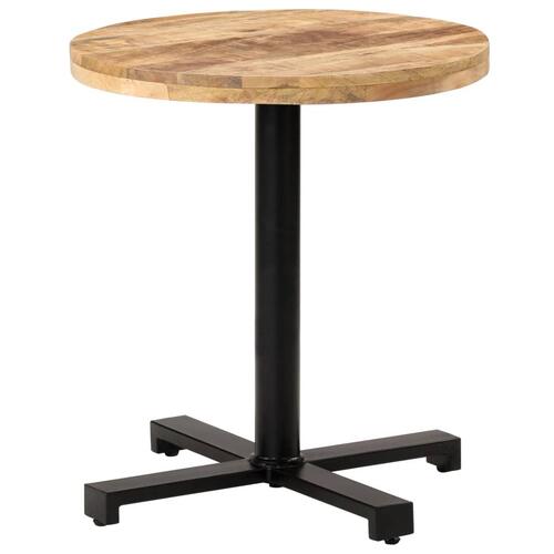 Bistrobord Ø70x75 cm rund ru mangotræ