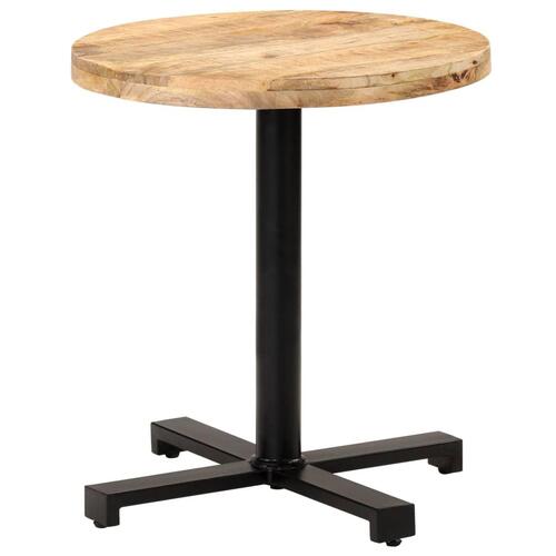 Bistrobord Ø70x75 cm rund ru mangotræ