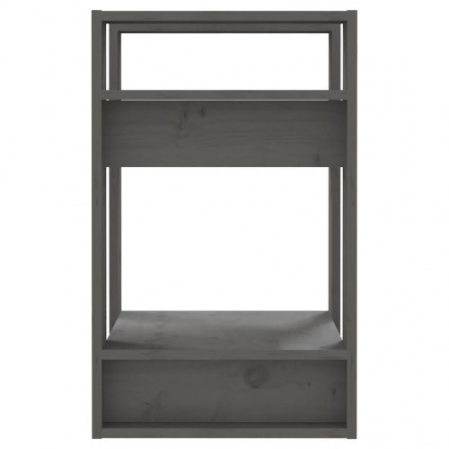 Bogreol/rumdeler i massivt fyrretræ - grå 41×35×57 cm