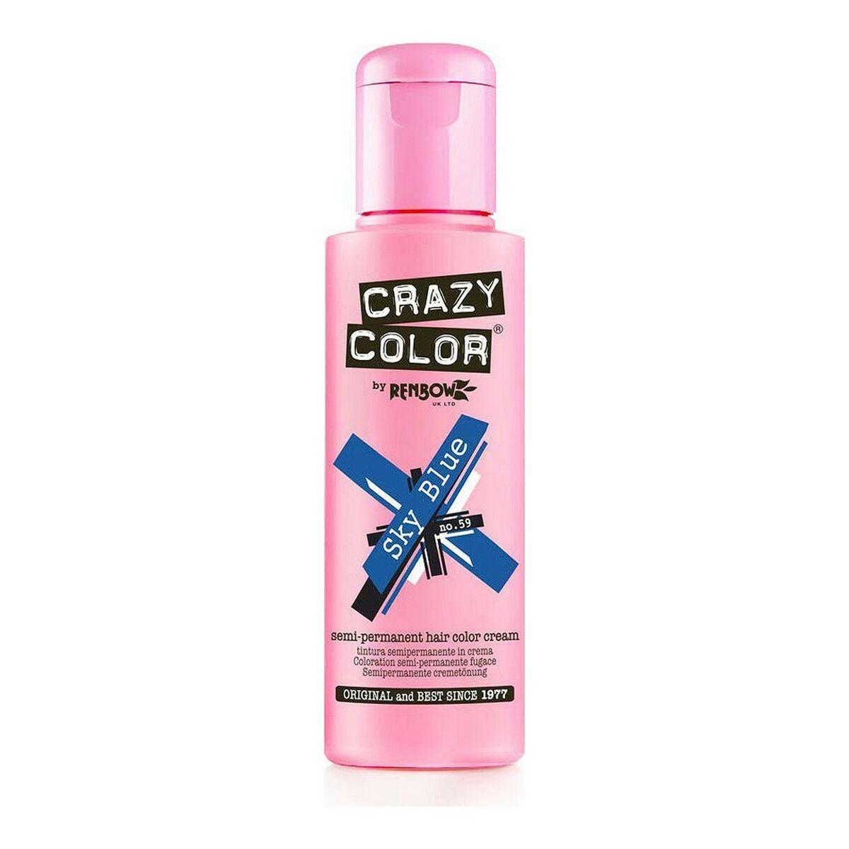 Halvpermanent Farvning Sky Blue Crazy Color Nº 100