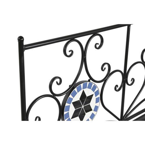 Bænk Keramik Mosaik Sort Metal Multifarvet (111 x 54 x 88 cm)
