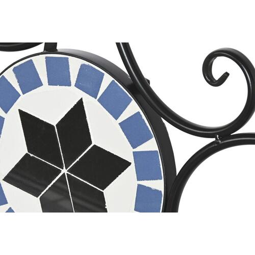Bænk Keramik Mosaik Sort Metal Multifarvet (111 x 54 x 88 cm)
