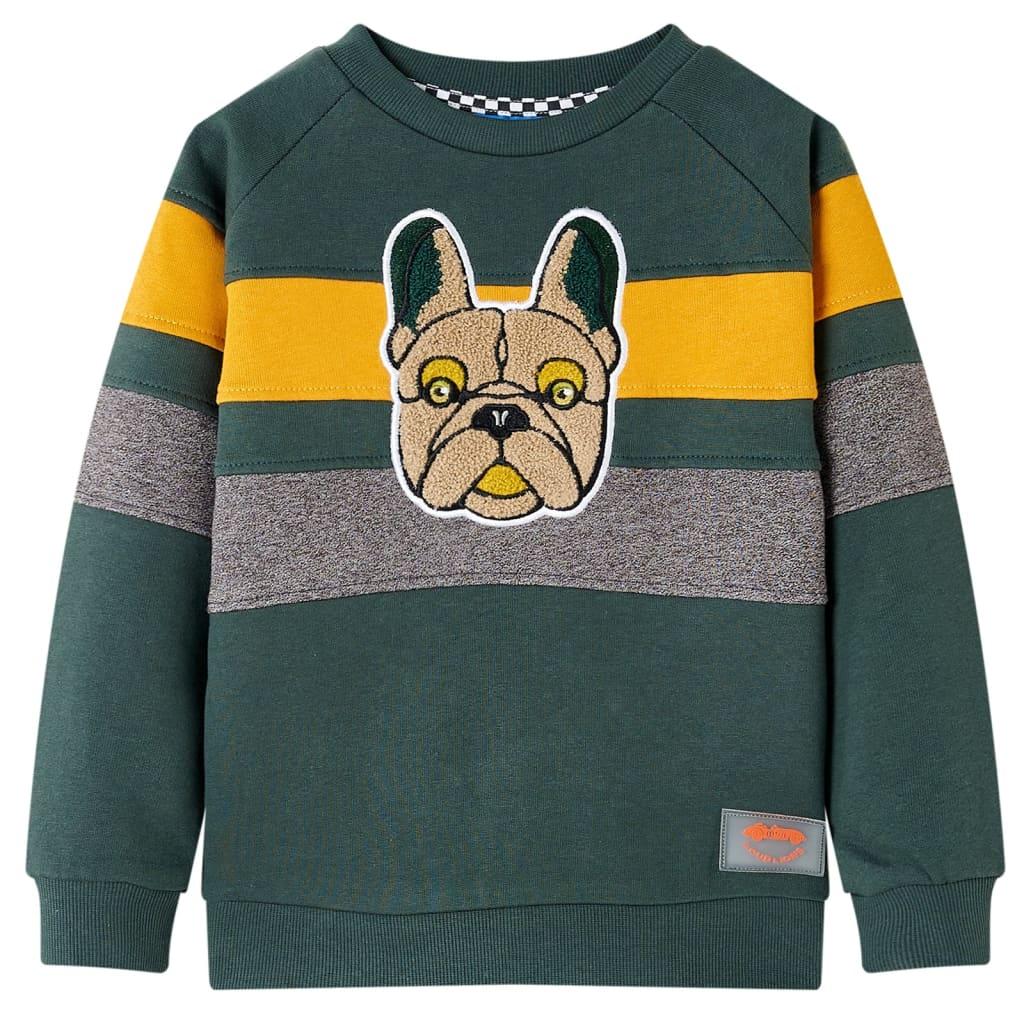Sweatshirt til børn str. 116 mørkegrøn
