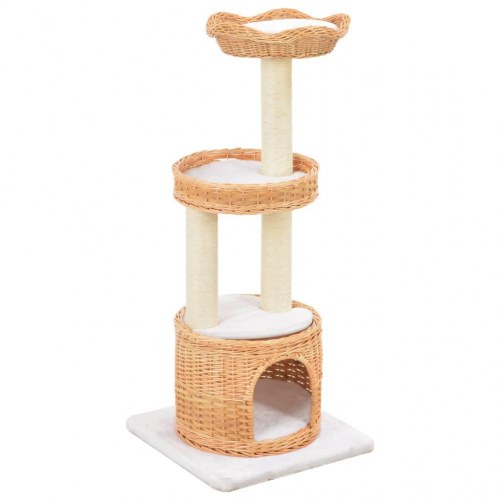 Kradsetræ til katte i naturligt piletræ med sisal - 94 cm