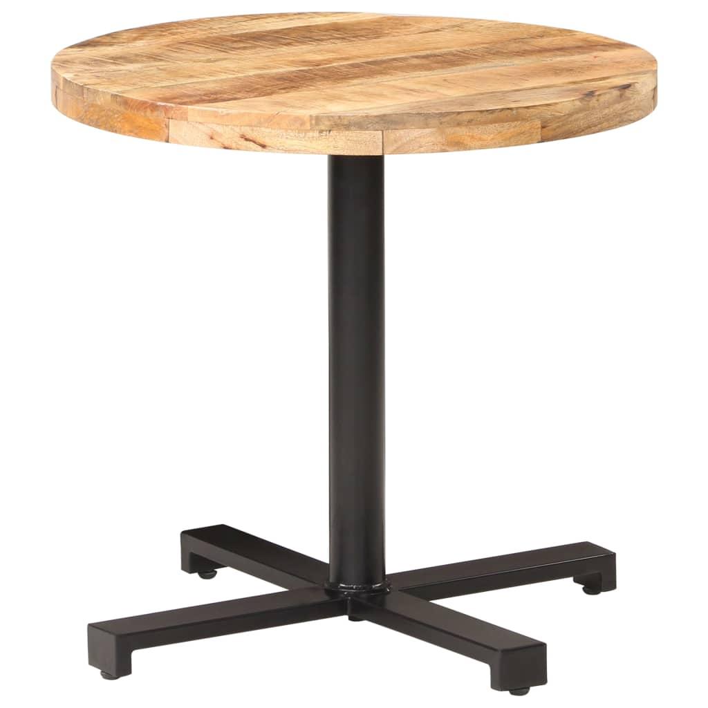 Bistrobord Ø80x75 cm rund ru mangotræ