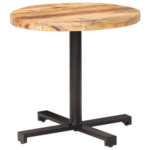 Bistrobord Ø80x75 cm rund ru mangotræ