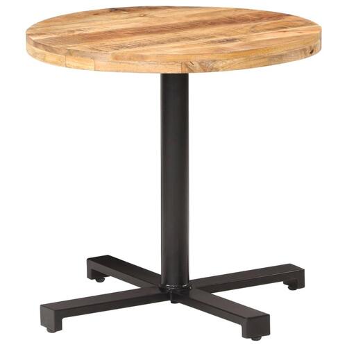 Bistrobord Ø80x75 cm rund ru mangotræ