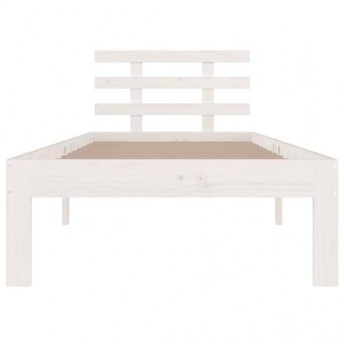 Sengeramme 75x190 cm - Small Single i massivt fyrretræ, hvid