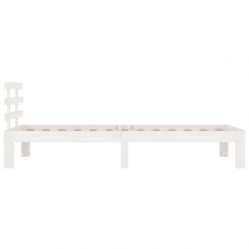 Sengeramme 75x190 cm - Small Single i massivt fyrretræ, hvid