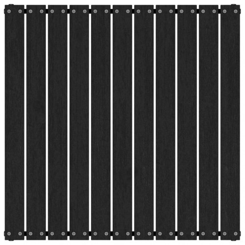 Fodskammel til haven med hynde massivt fyrretræ sort