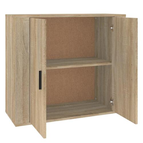 Skænk 80x33x70 cm konstrueret træ sonoma-eg