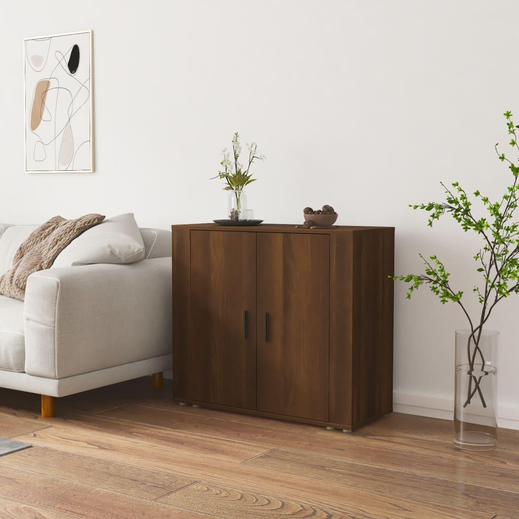Skænk 80x33x70 cm konstrueret træ brun egetræsfarve