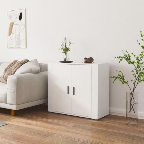 Skænk i konstrueret træ 80 x 33 x 70 cm - hvid