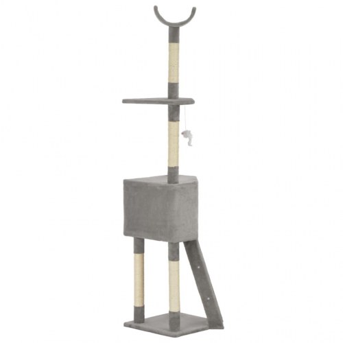 Kradsetræ til katte med sisal-kradsestolpe 180 cm grå