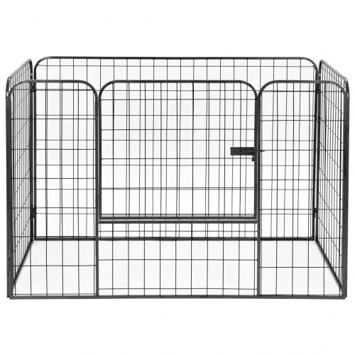 Robust hundegård 120 x 80 x 70 cm stål sort