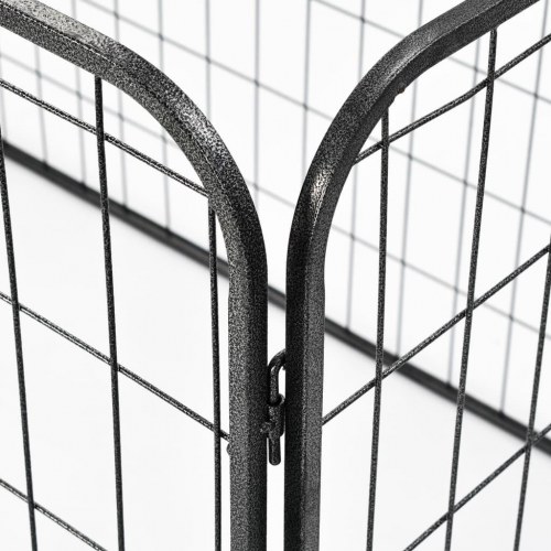 Robust hundegård 120 x 80 x 70 cm stål sort
