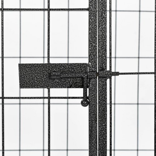 Robust hundegård 120 x 80 x 70 cm stål sort