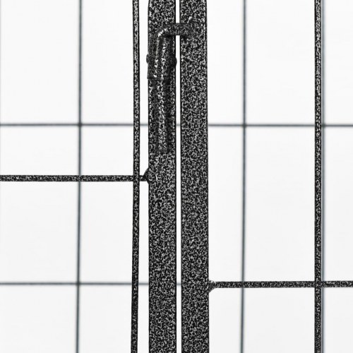 Robust hundegård 120 x 80 x 70 cm stål sort