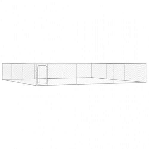 Udendørs hundeløbegård 6 × 6 × 1 m - galvaniseret stål
