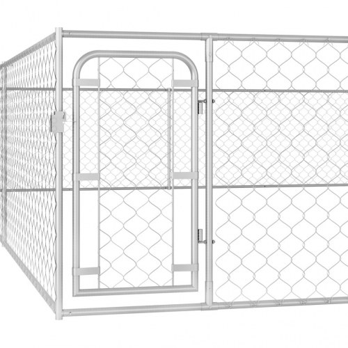 Udendørs hundeløbegård 6 × 6 × 1 m - galvaniseret stål