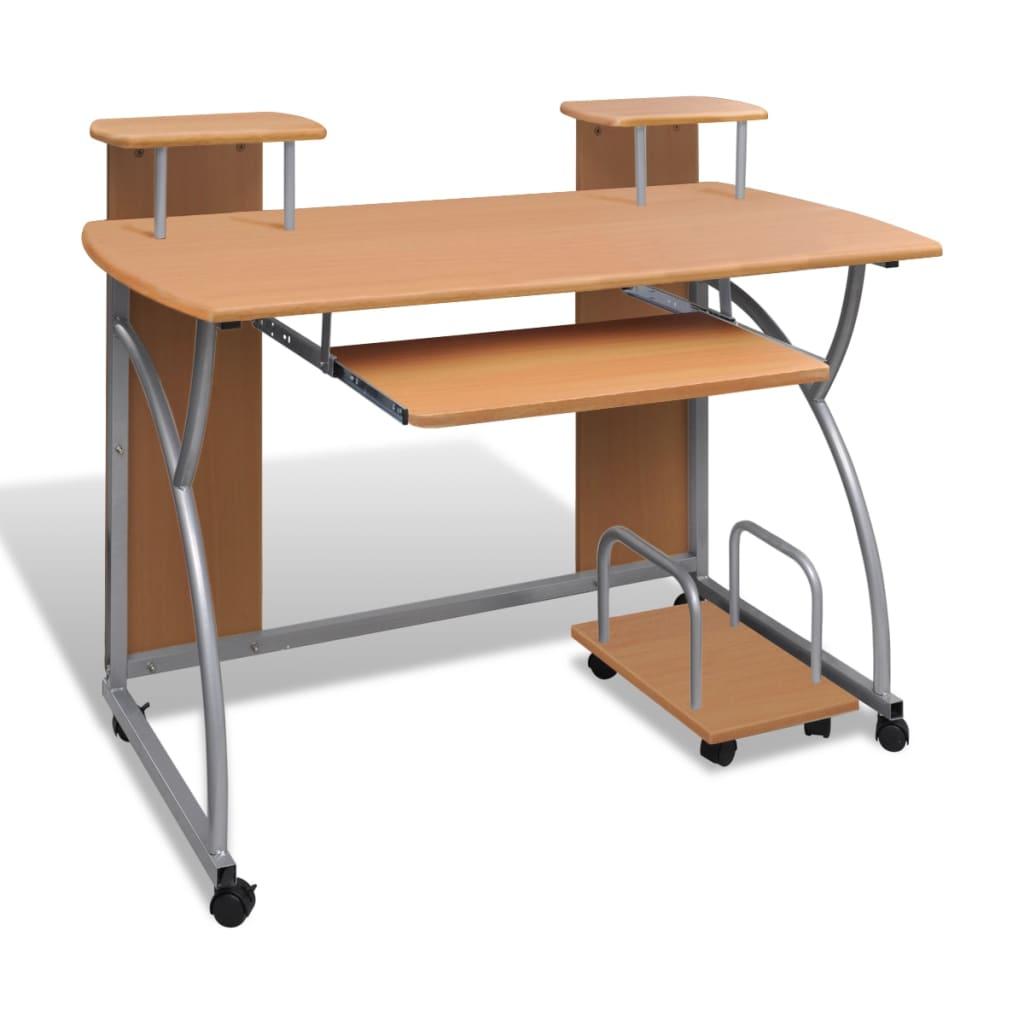 Skrivebord 120x60cm i brun