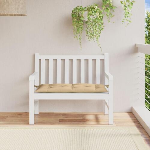Hynde til havebænk 100x50x7 cm stof meleret beige