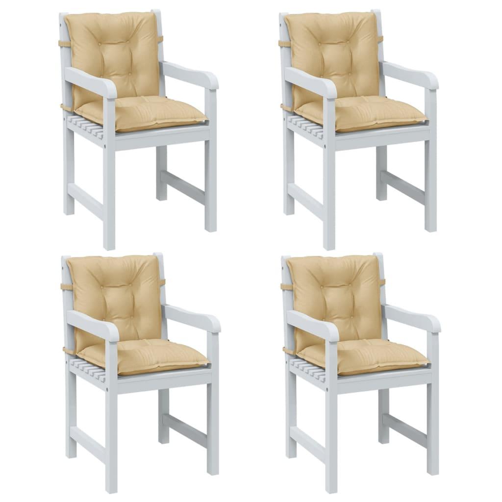 Stolehynder Med Lav Ryg Stof Lysegrå - 4 / meleret beige / 100 x 50 x 7 cm