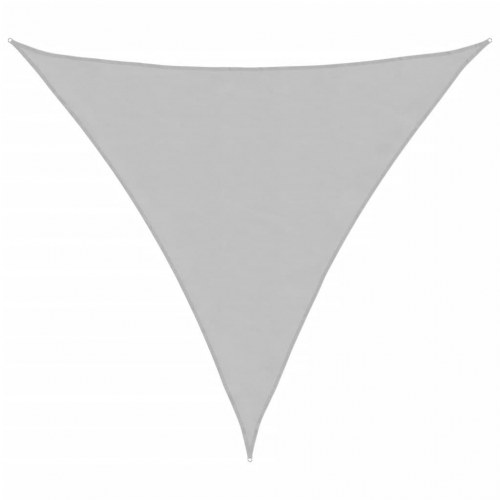 Solsejl trekant 3 x 3 x 3 m - lysegrå, vandafvisende polyester