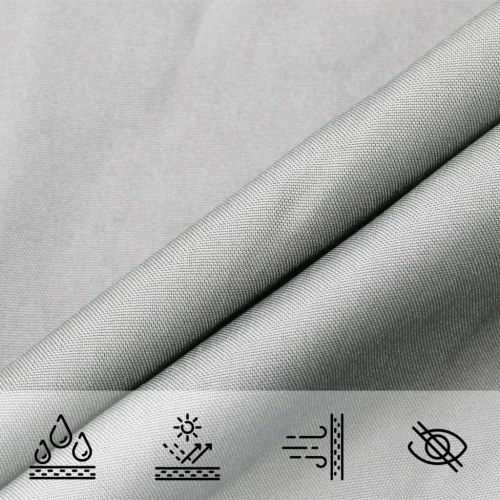 Solsejl trekant 3 x 3 x 3 m - lysegrå, vandafvisende polyester