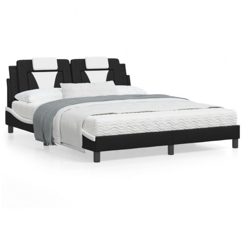 Sengeramme Viana 160 x 200 cm - sort og hvid