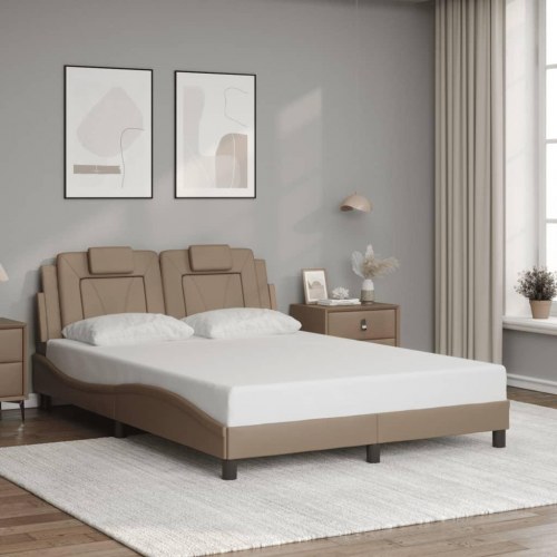 Sengeramme Viana med LED - cappuccino