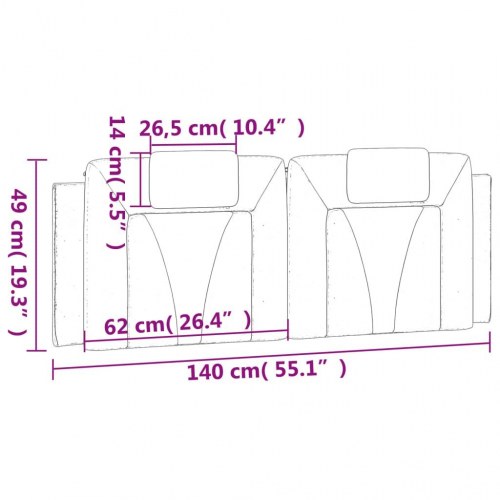 Gavlpude Viana 140 cm - grå kunstlæder