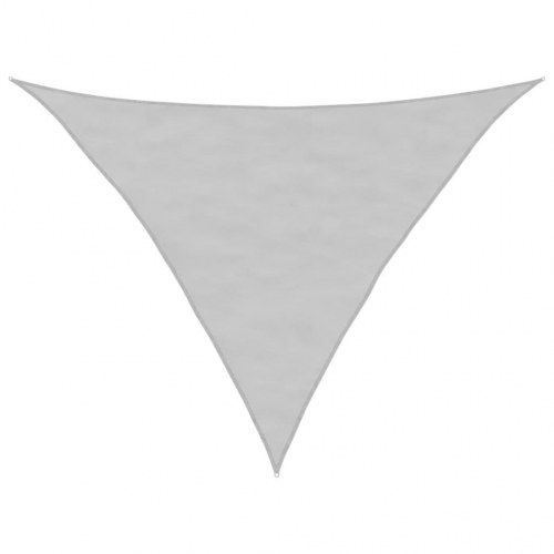 Solsejl 3×3×4,24 m - lysegrå trekant i polyester, vandafvisende og UV-beskyttende