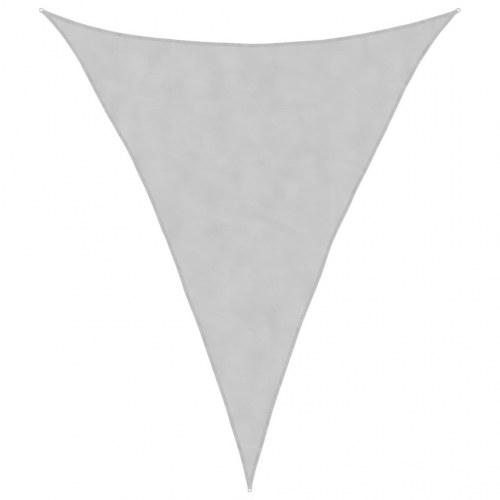 Solsejl trekant 4 x 5 x 5 m - 100 % polyester, lysegrå
