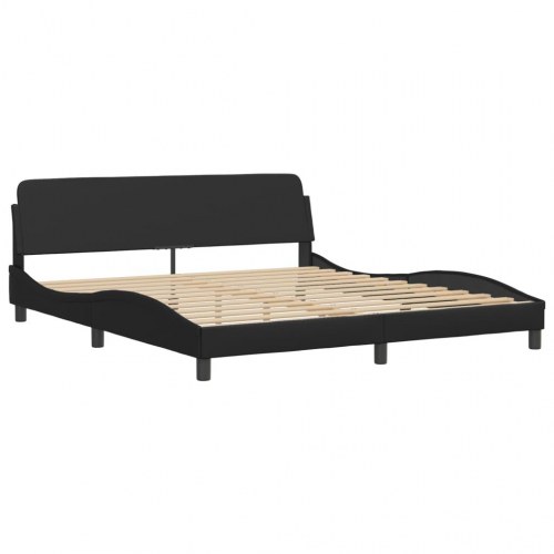 Sengeramme Viana 180 x 200 cm med hovedgærde - sort