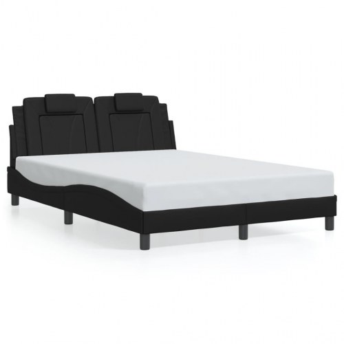 Sengeramme Viana med LED 140 x 200 cm - sort