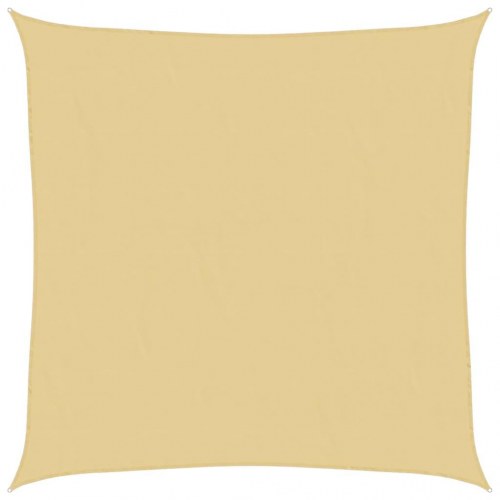 Solsejl 2,5 × 2,5 m - sandfarvet, vandafvisende polyester