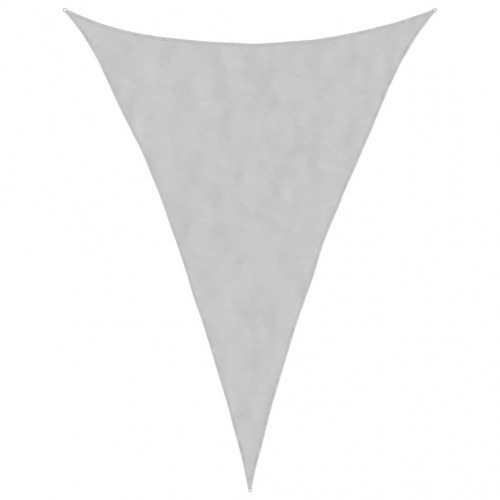 Solsejl trekant 5×7×7 m - 100 % polyester, lysegrå