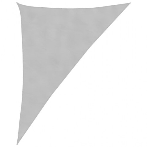 Solsejl trekant 4×5×6,4 m - 100 % polyester, lysegrå