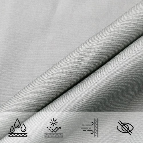 Solsejl trekant 4×5×6,4 m - 100 % polyester, lysegrå