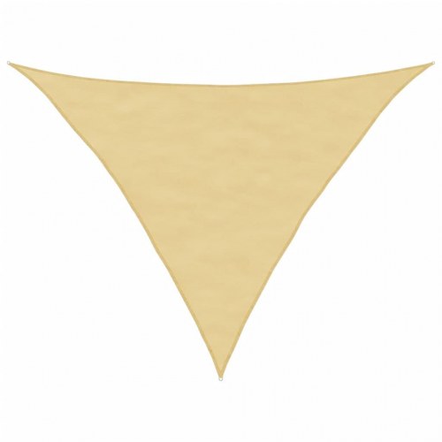 Solsejl trekant 2,5 × 2,5 × 3,5 m - sandfarvet, polyester