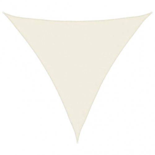 Solsejl trekant 2×2×2 m - 100 % polyester, cremefarvet