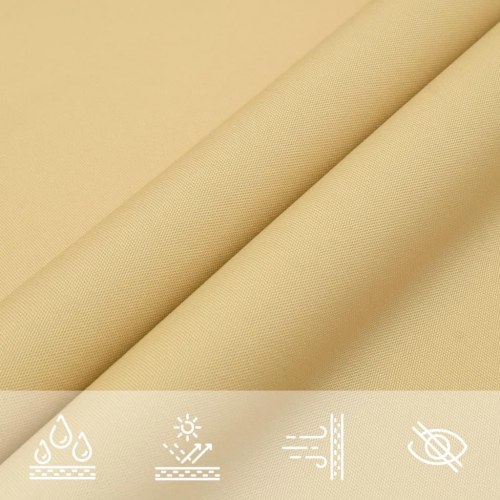 Solsejl 4,5 × 4,5 × 4,5 m - sandfarvet trekant i polyester