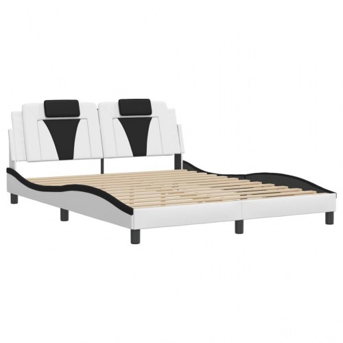 Sengeramme Viana 160 x 200 cm uden madras - hvid og sort