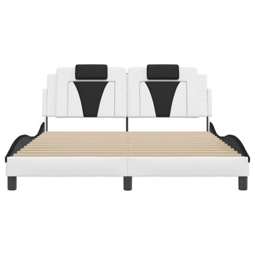 Sengeramme Viana 160 x 200 cm uden madras - hvid og sort